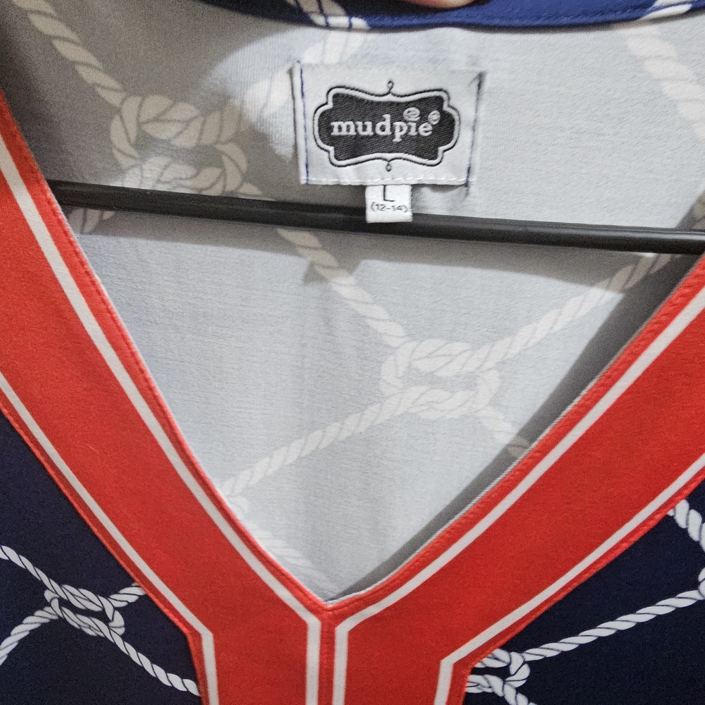 Mud Pie Nautical Dress with Red and Blue Accents